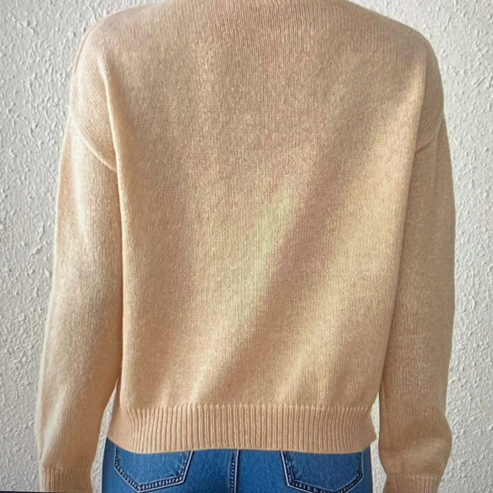 Cozy Tan Turtleneck Sweater - Picture 3 of 3
